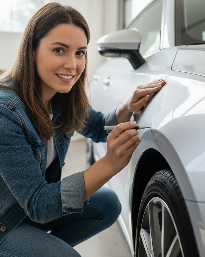 make her smiling and friendly