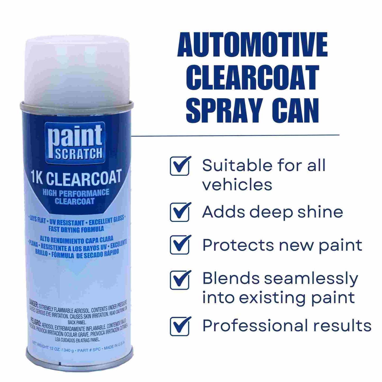 Automotive Clearcoat Spray Can – Professional 2K Urethane Finish (12oz)